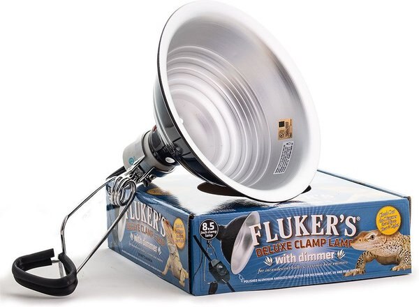 Fluker's Clamp Lamp with Dimmer， 8.5-in