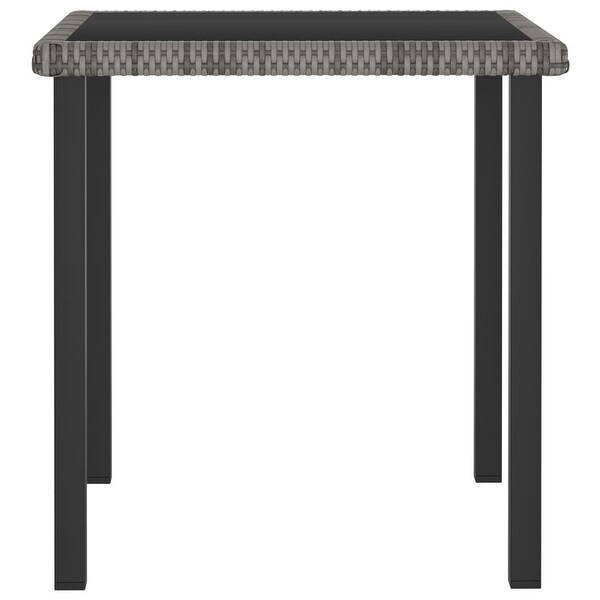 vidaXL Patio Dining Table Gray 27.6x27.6