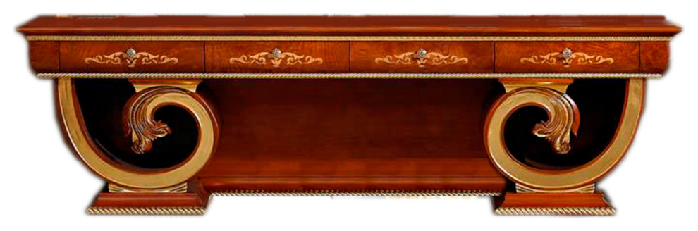 Infinity Walnut Floor Cabinet   Victorian   Console Tables   by Infinity Furniture  Houzz