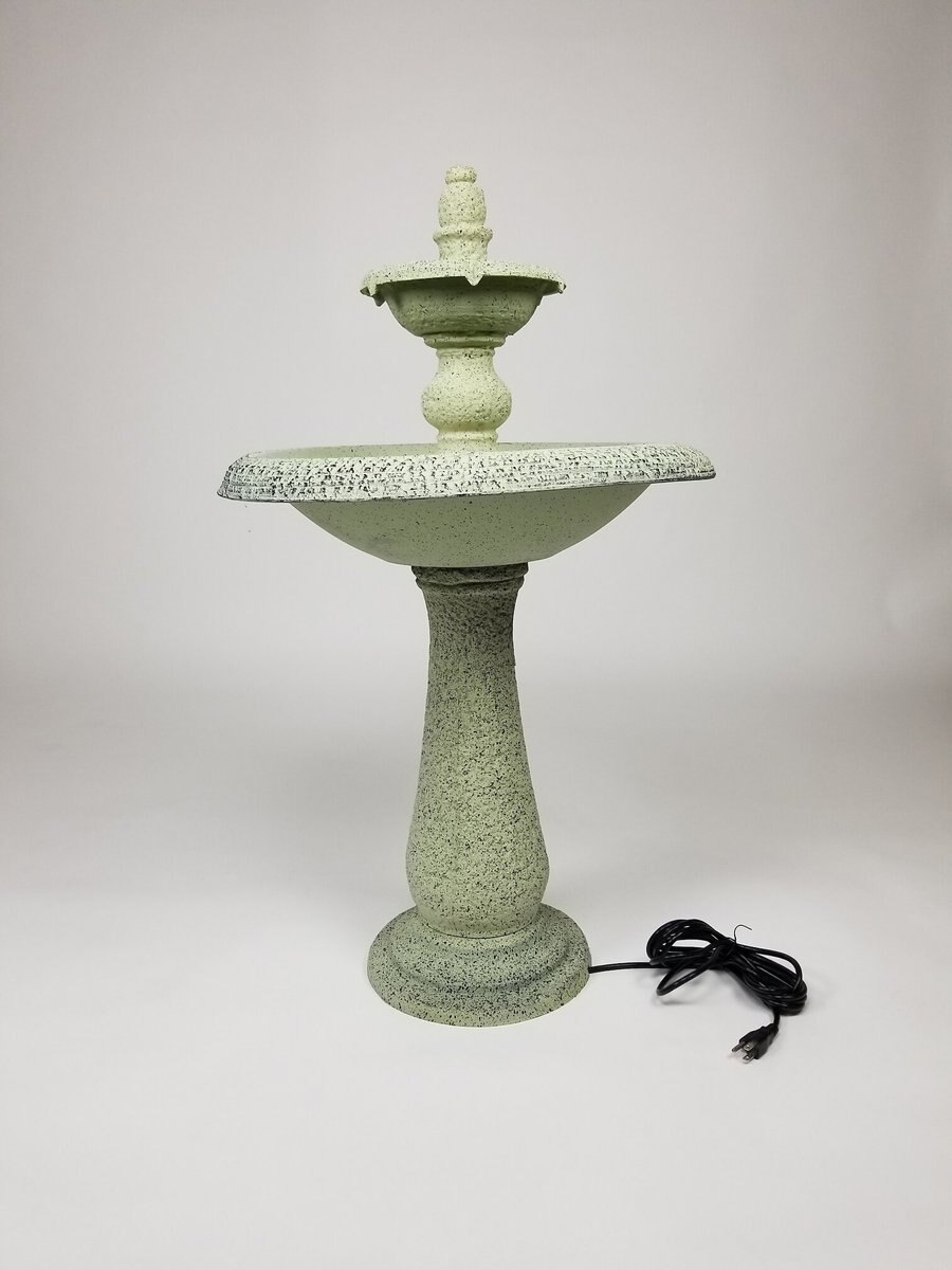 Exaco Tiered Bird Bath， Mint/Pastel Green