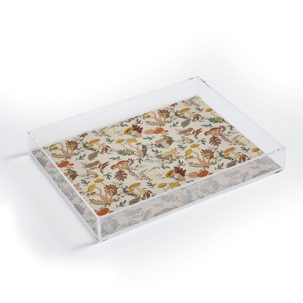 Marta Barragan Camarasa Colorful Wild Mushrooms Acrylic Tray Deny Designs