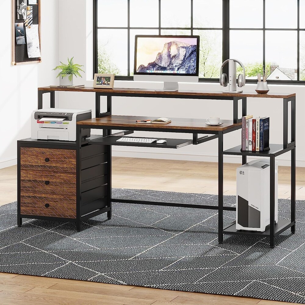 Computer Desk with 3 Drawers  63\