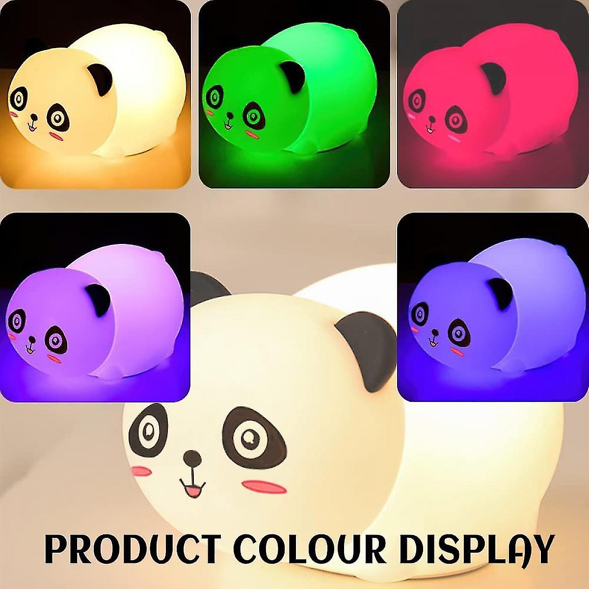 Night Light For Kids， Night Light， Baby Panda， Portable Led Night Light， For Kids， Colorful Color Change， Usb Night Light， Baby Room Decoration，