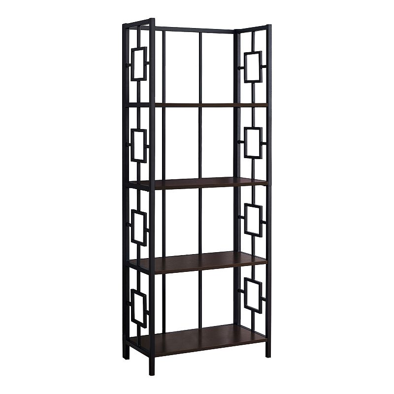 Monarch Geometric 4-Shelf Bookcase