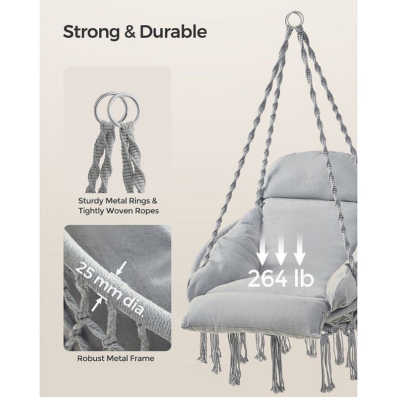 Cloud Hanging Chair With Thick Cushion