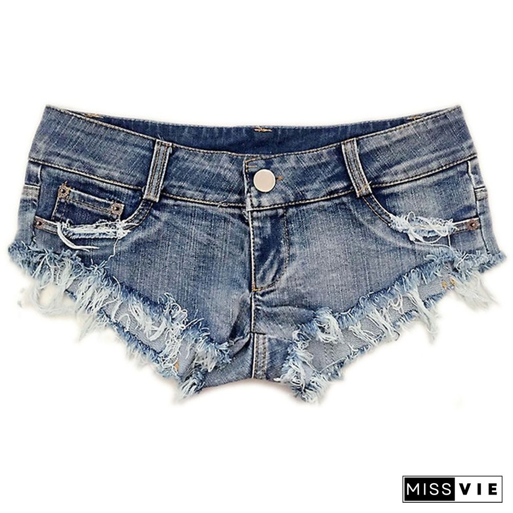 Women Sexy Cut Off Low Waist Denim Jeans Shorts Mini Hot Pants