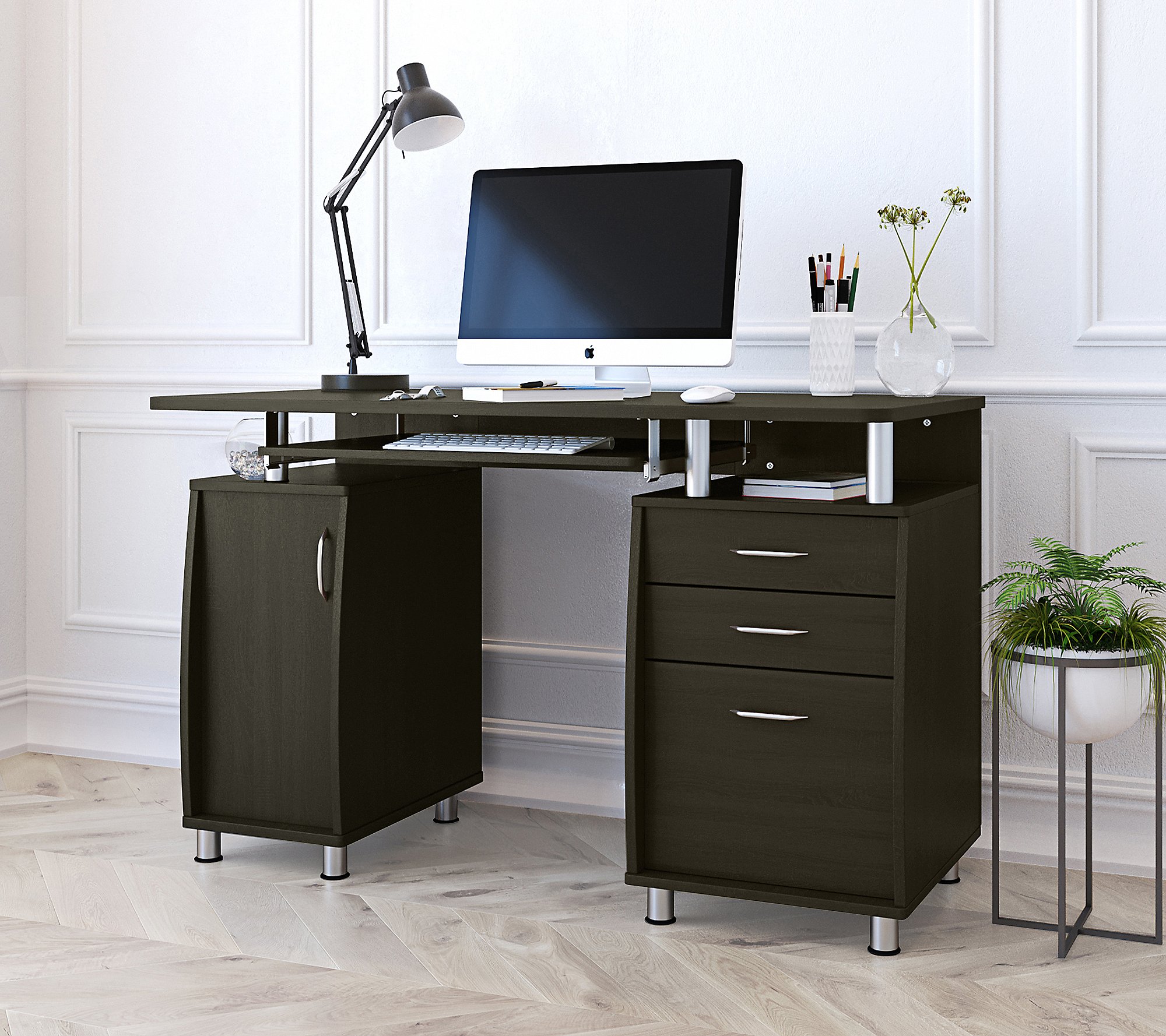 Techni Mobili Complete Workstation Computer Desk W Storage