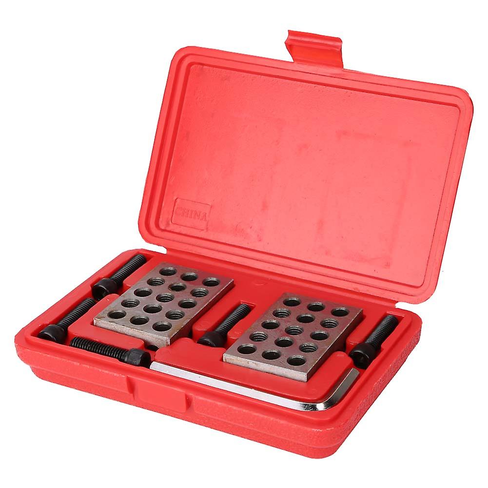 1-2-3 Block Precision Gauge Blocks Matched Milling Machinist 23 Holes With Screws Wrench Case