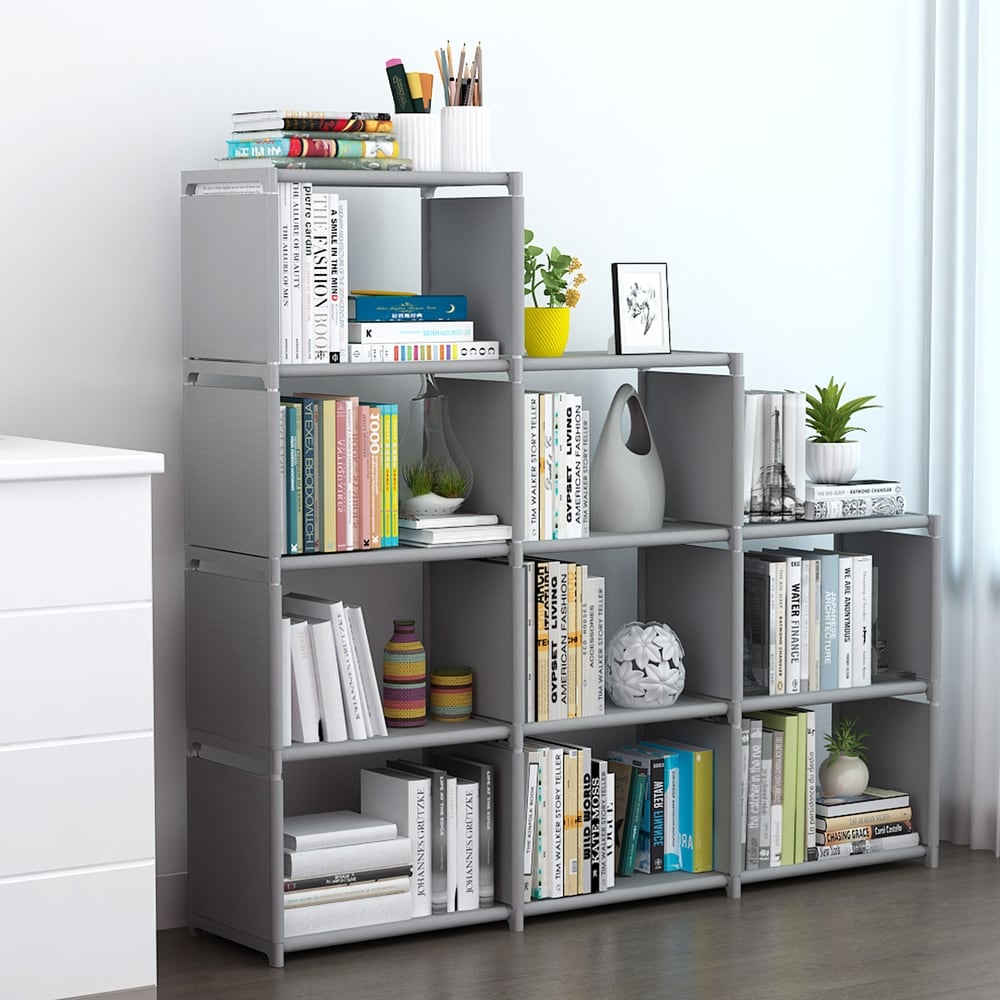 4/8/9 Cubes Organizer Book Shelf Office Storage Bookcase DIY Cabinet