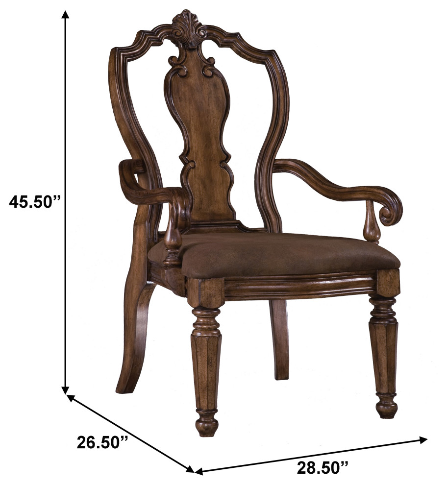 San Mateo Carved Back Arm Chair by Pulaski Furniture   Traditional   Dining Chairs   by Massiano  Houzz