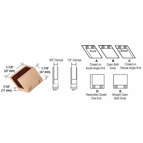 CRL RH3312BR Brass 1/2  03452 Degree Slant Acute...