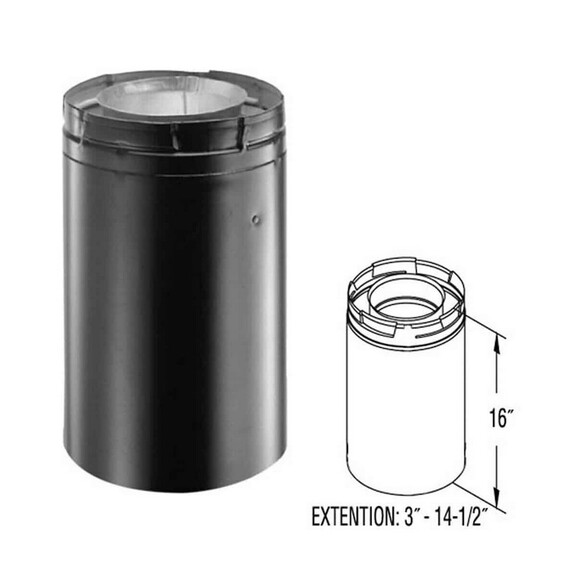 DuraVent SD 46DVA 16AB 4X6 Diameter 16 Pipe Exten...