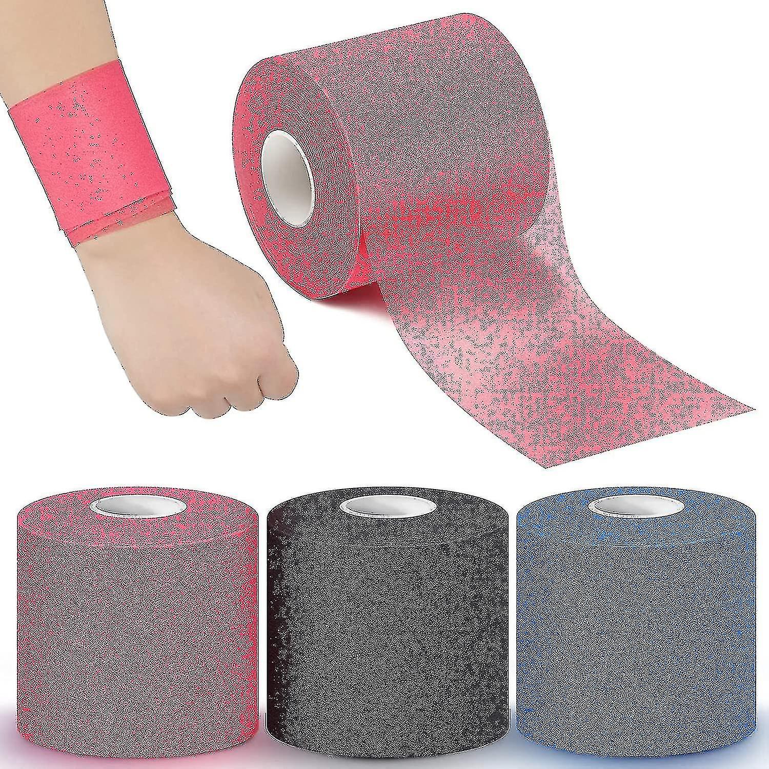 3pcs Athletic Pre Wrap Tape For Sports Pre-wrap Athletic Tape 2.75 Inch By 30 Yards( Color : Colorful )