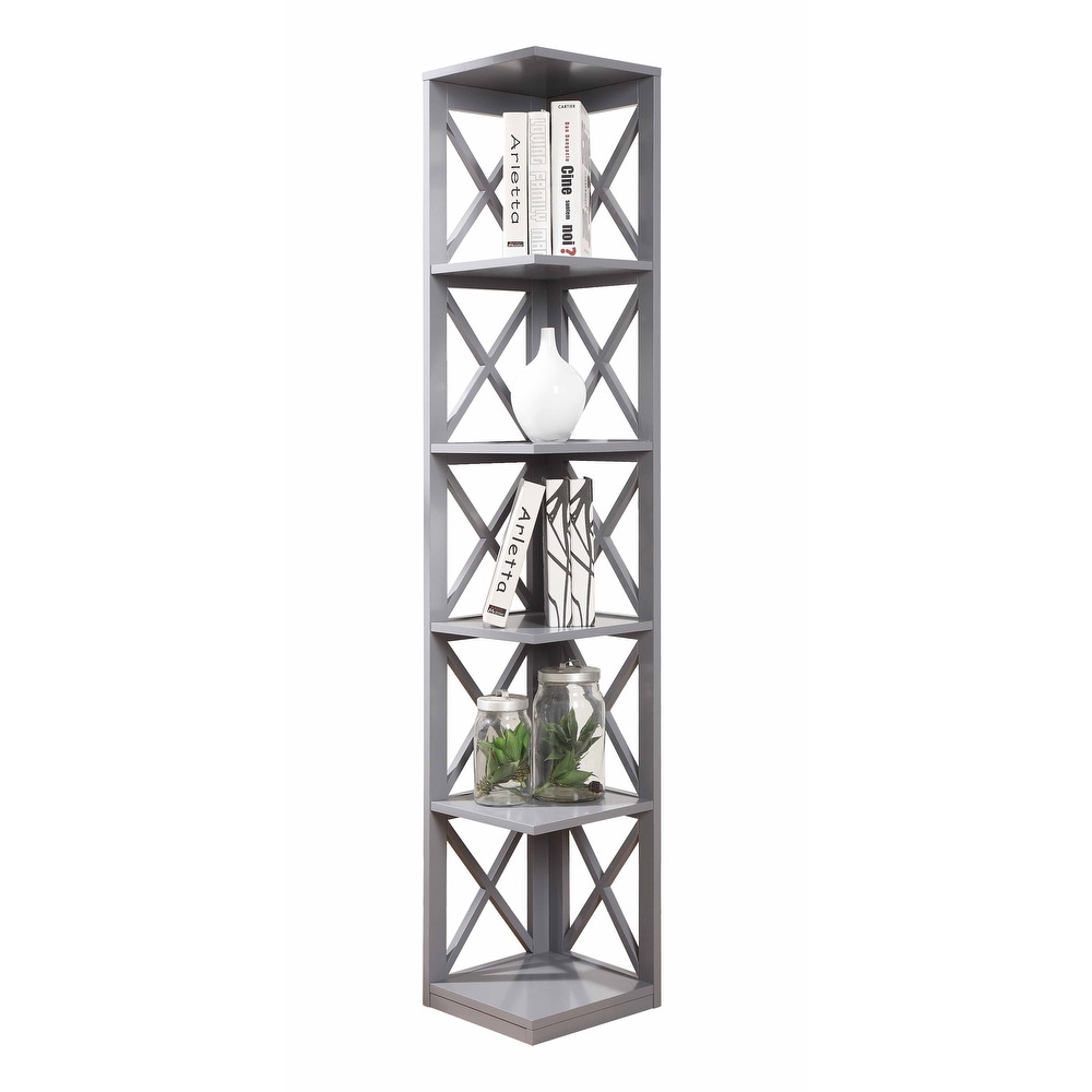 Convenience Concepts Oxford 5 Tier Corner Bookcase