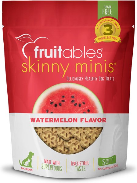 Fruitables Skinny Minis Watermelon Flavor Soft and Chewy Dog Treats