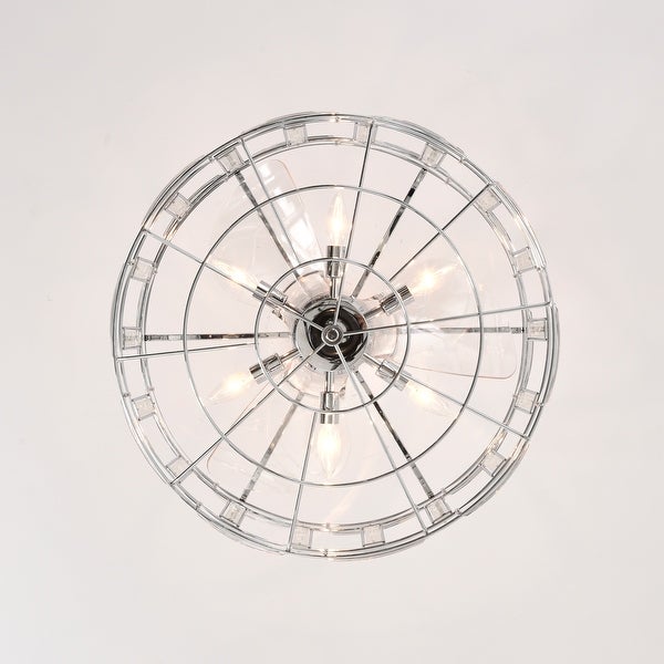 Luna 25 Inch Crystal Shade Fandelier with Light Shopping - The Best Deals on Ceiling Fans | 40371727