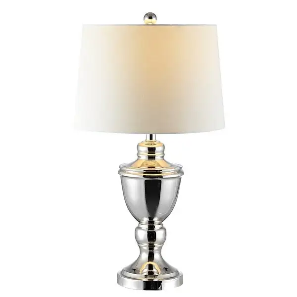 SAFAVIEH Lighting 27-inch Ressa Polished Nickel LED Table Lamp - 15