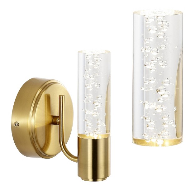 Led 1 light Minimalist Bubble Acrylic iron Wall Sconce Wall Light Brass gold Jonathan Y