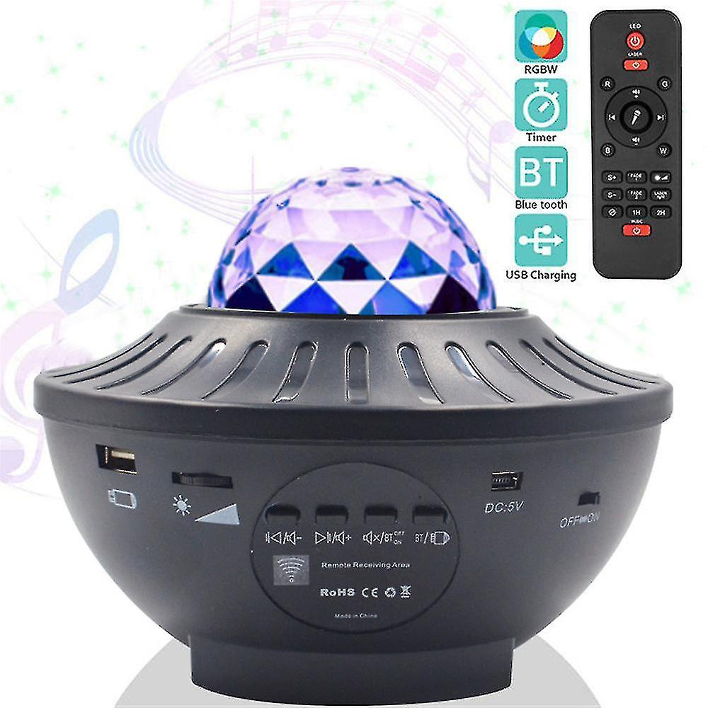 Rgb Led Projection Lamp Starry Sky Projector Light Usb Ocean Wave Galaxy Star Night Light With Remote Control