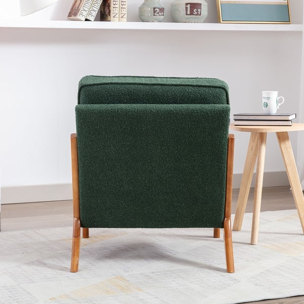 Accent Chair Modern Wood Upholstered Arm Chair