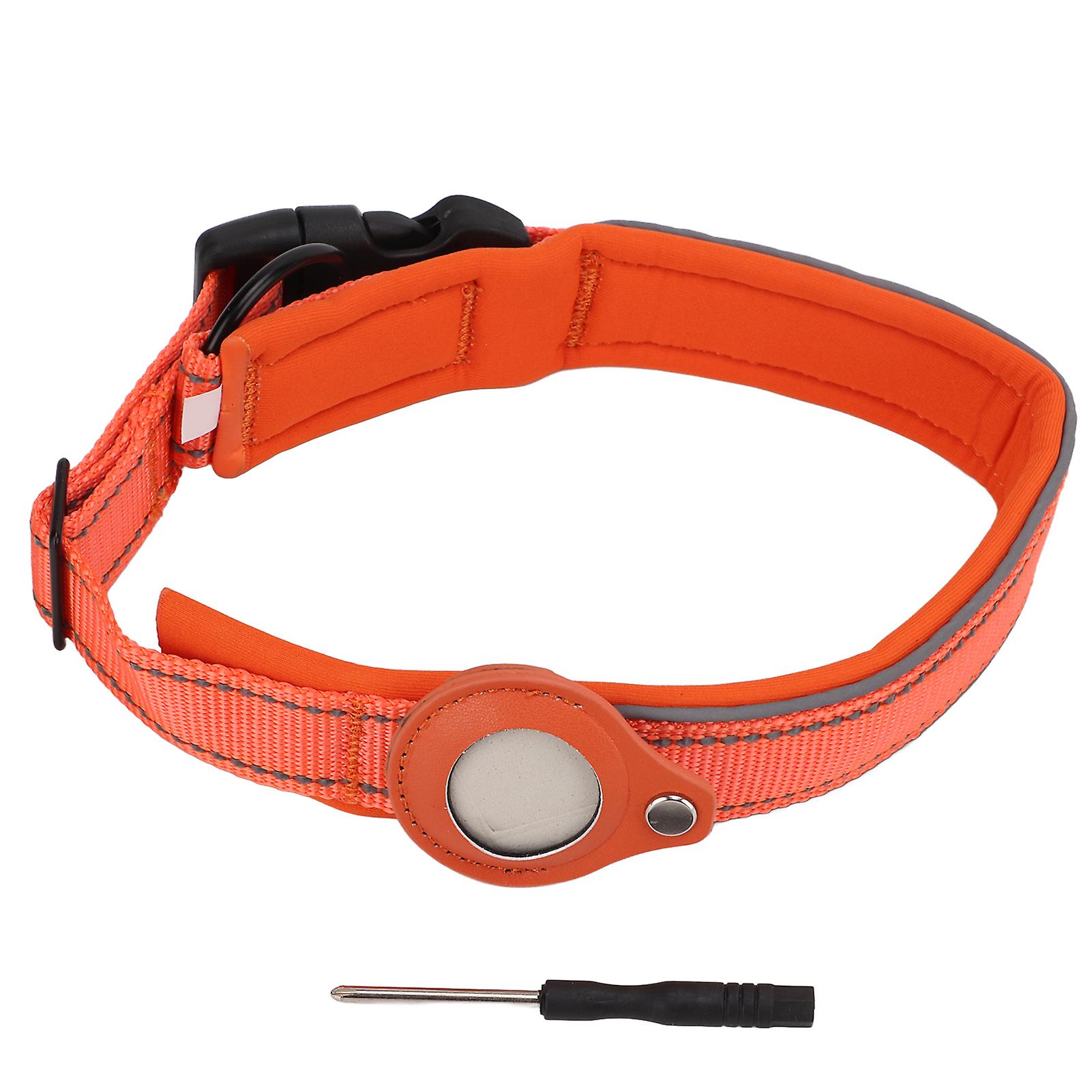 Dog Collar Anti Lost Locating Tracking Nylon Reflective Dog Collar For Hiking Climbing Jogging38-45cm