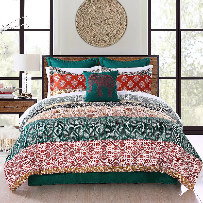 Lush Decor Bohemian Stripe Comforter Set