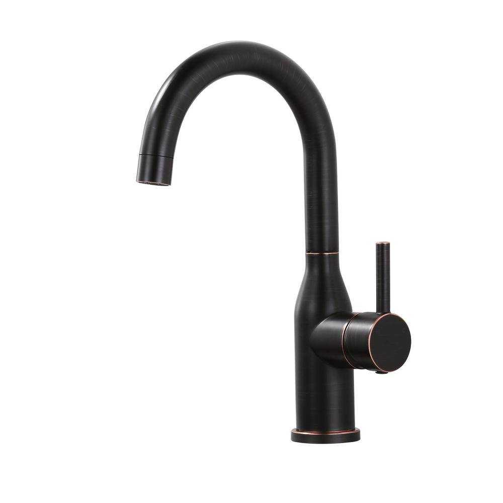 ALEASHA Single Handle Bar Sink  Faucet Deckplate Not Included in Oiled-Rubbed Bronze AL-2C02RB