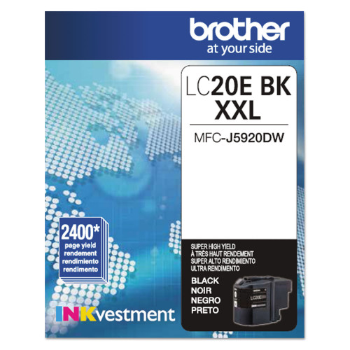 Brother LC20EBK INKvestment Super High-Yield Ink， 2，400 Page-Yield， Black