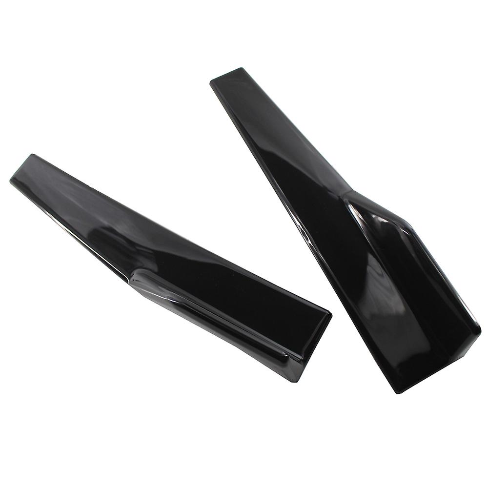 Black Car Abs Bumper Spoiler Rear Lip Side Skirt Extension Splitters Side Fender Fins