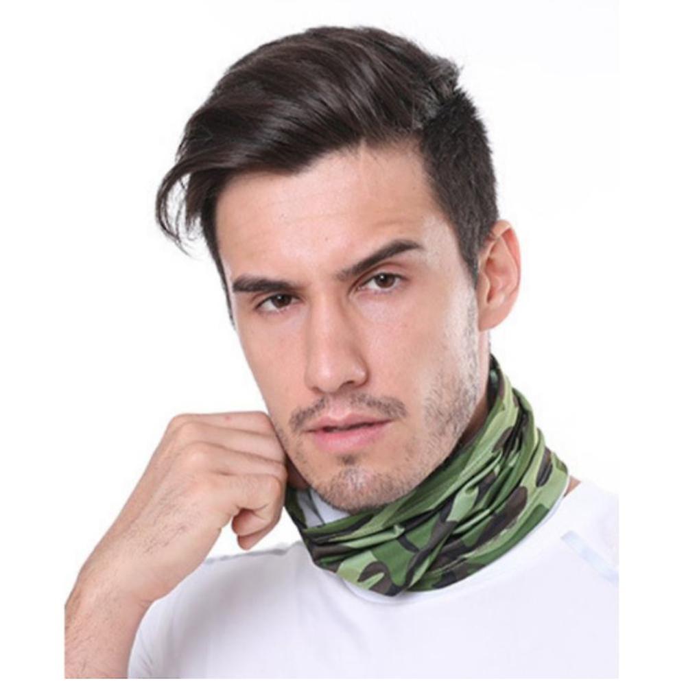 (camouflage green) Half Face Mask Cover Neck Tube Snood Balaclava Bandana Scarf Camo