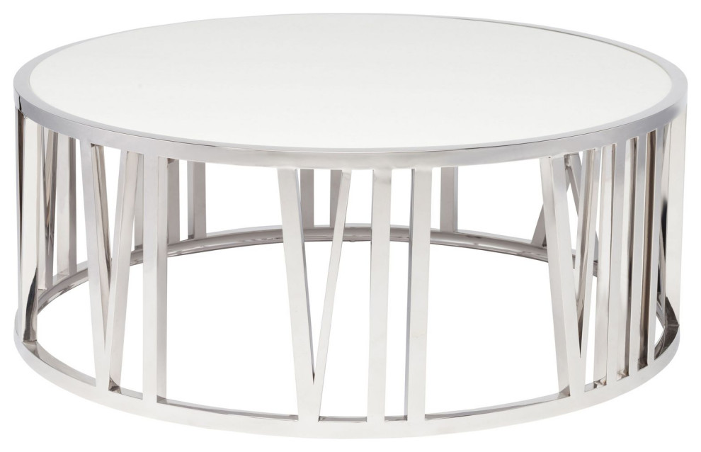 Nuevo Furniture Roman Coffee Table in White   Contemporary   Coffee Tables   by Unlimited Furniture Group  Houzz