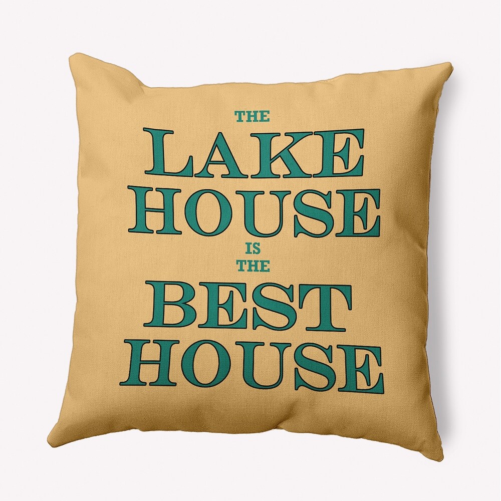 Lake House Best House Polyester Indoor/Outdoor Pillow