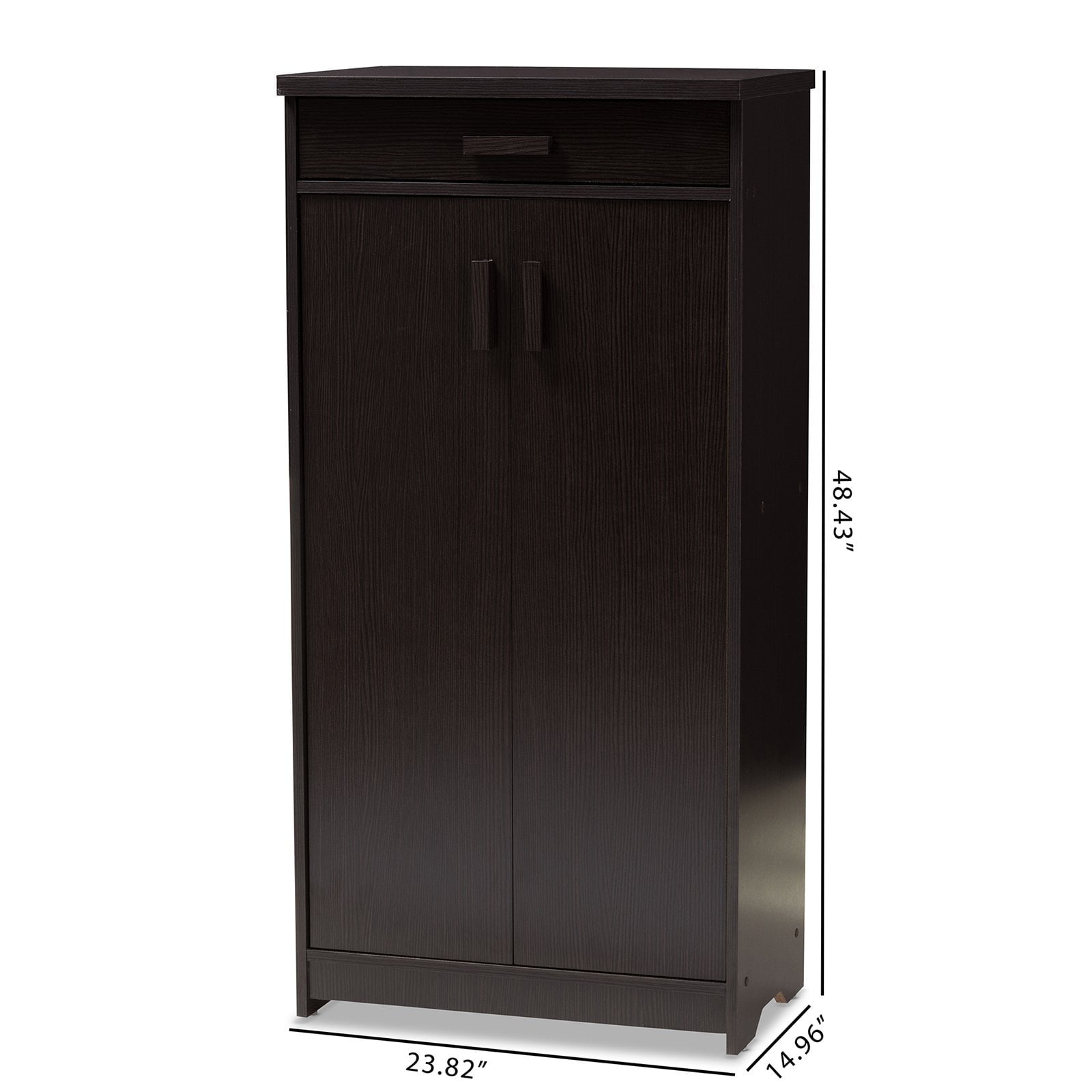 Baxton Studio Bienna Modern Wenge Brown Shoe Cabinet