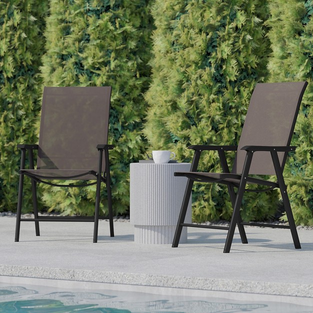 Flash Furniture Paladin Outdoor Folding Patio Sling Chair 2 Pack