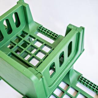 VARDEN P100 8 in. x 15.3 in. x 6 in. Green Plastic Retaining Wall Blocks (Box of 10) VG-P100SR-310