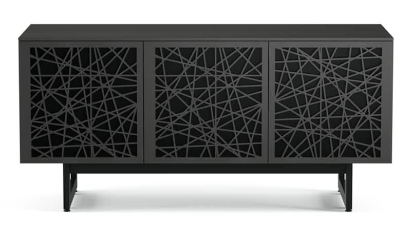 BDI Elements Ricochet Charcoal Stained Ash Media with Triple-Width Storage Cabinet