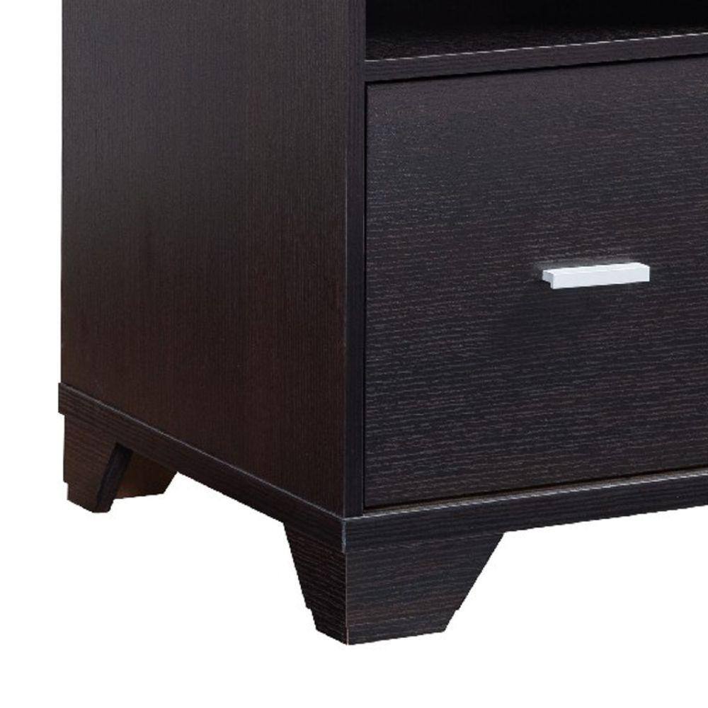 Benjara 31 Inch Dark Brown File Cabinet Printer Stand Table with 2 Drawers BM273003