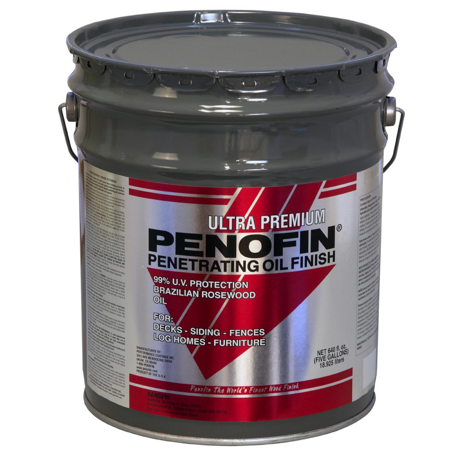 Penofin Ultra Premium Transparent Western Red Cedar Oil-Based Penetrating Wood Stain 5 gal