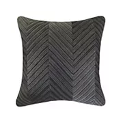 Edie@Home Chevron Velvet Decorative Throw Pillow