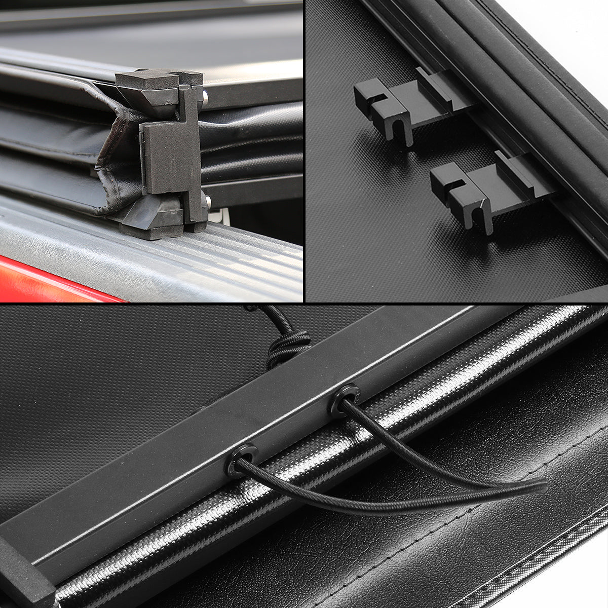 DNA Motoring TTC-TRISOFT-055 For 2000 to 2006 toyota Tundra 6' Bed Fleetside Adjustable Tri -Fold Soft Top Trunk Tonneau Cover 01 02 03 04 05