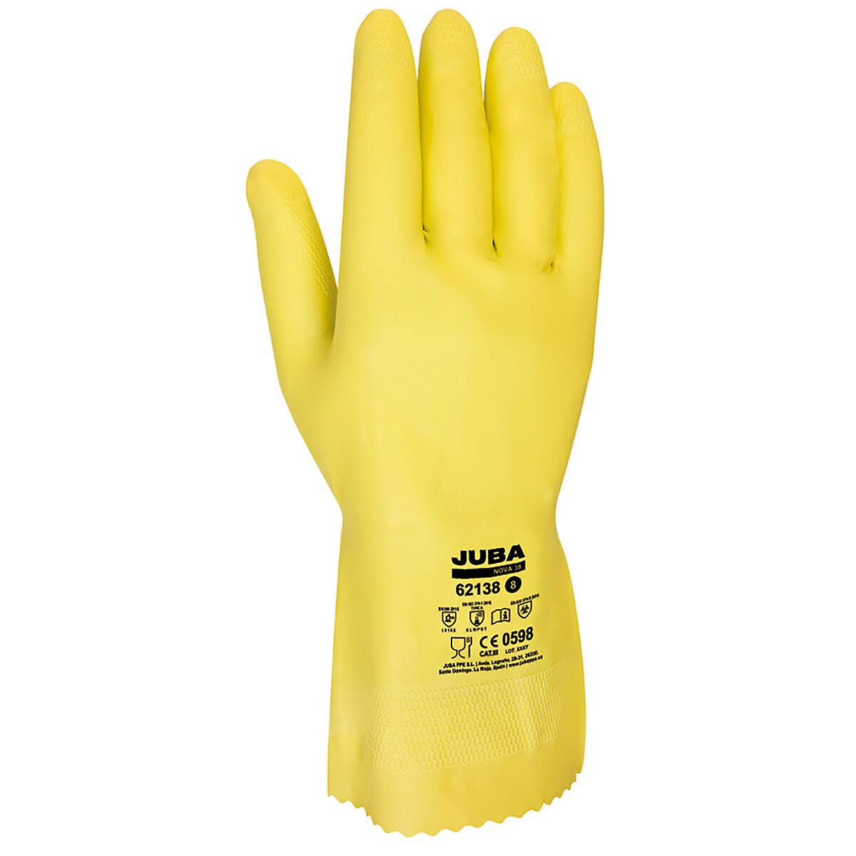 Work Gloves JUBA Nova 38 Ecological Latex Flocked