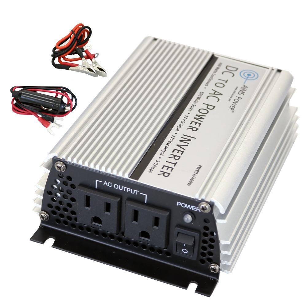 AIMS POWER 400-Watt Modified Sine Inverter 12-Volt DC to 120-Volt PWRINV400W