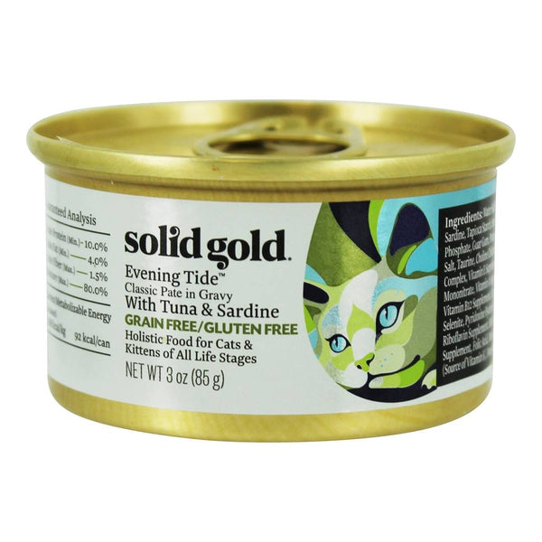 Solid Gold Flavorful Feast Tuna and Sardine Pate In Gravy Canned Cat Foo