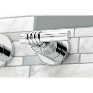 Kingston Brass Milano 2-Handle Wall Mount Tub Faucet in Polished Chrome (Valve Included) HKS8051ML