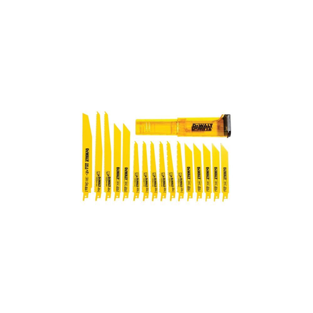 DEWALT 16 Piece Bi-Metal Reciprocating Saw Blade Set with Case DW4899 from DEWALT