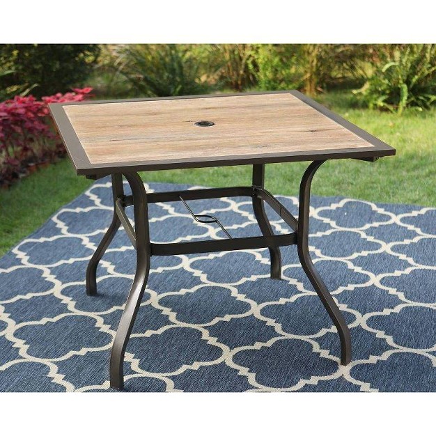 Square Patio Dining Table With Umbrella Hole Captiva Designs