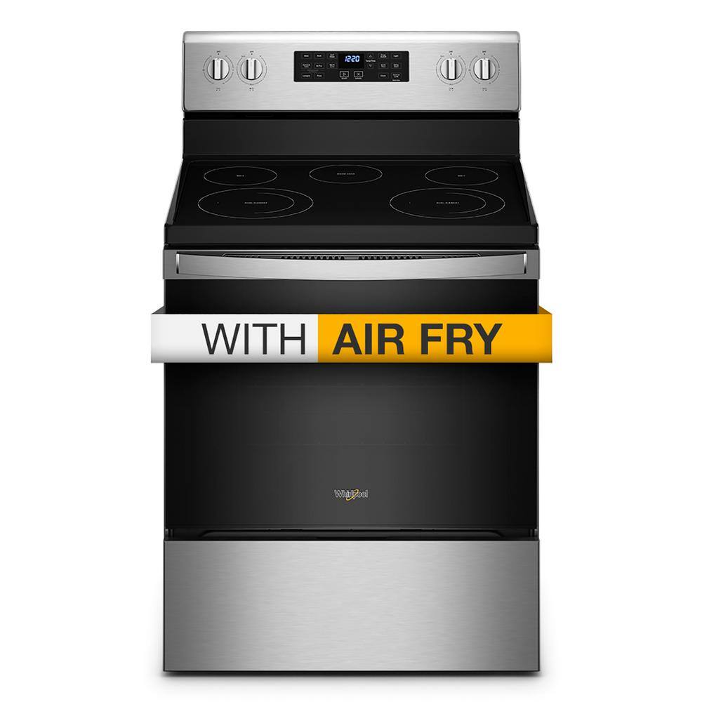 Whirlpool 5.3 cu. ft. Single Oven Electric Range with Air Fry Oven in Stainless Steel WFE535S0LS