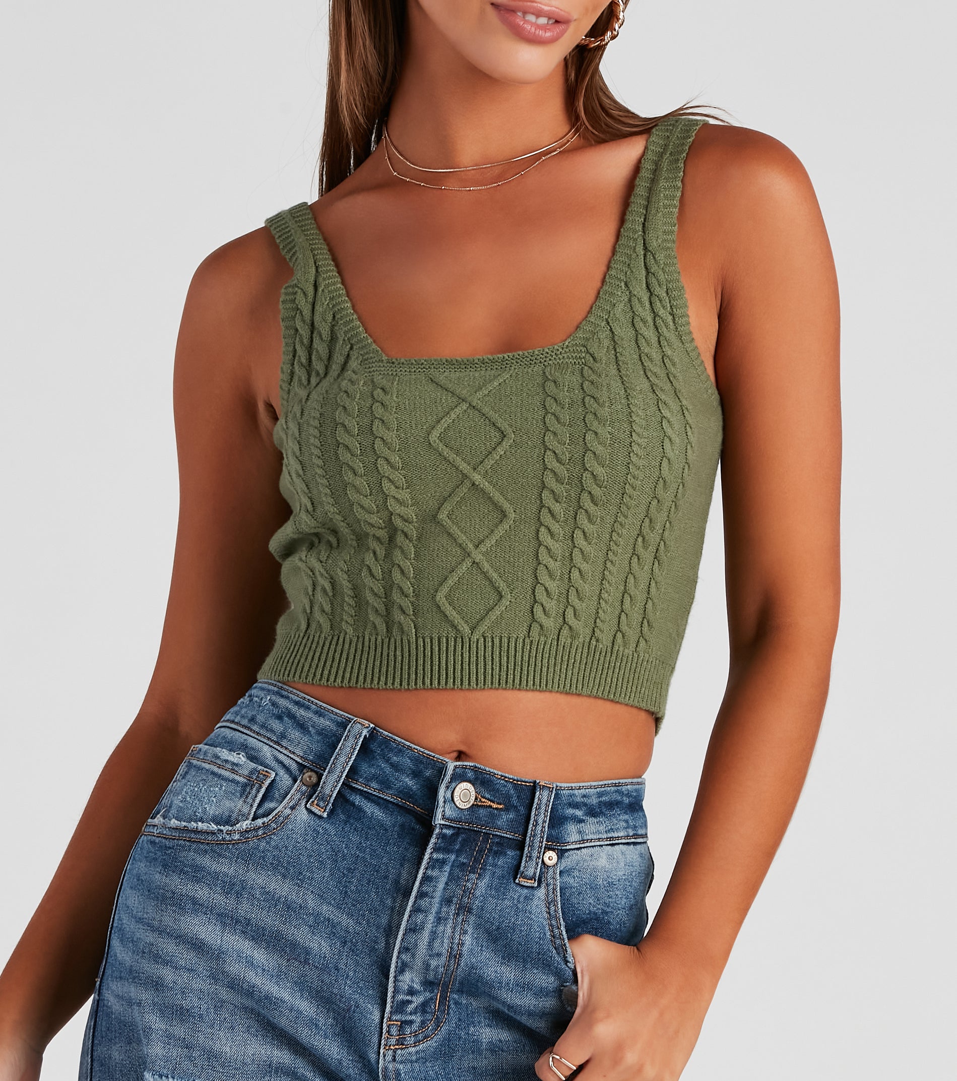 Autumn Harvest Scoop Neck Crop Tank