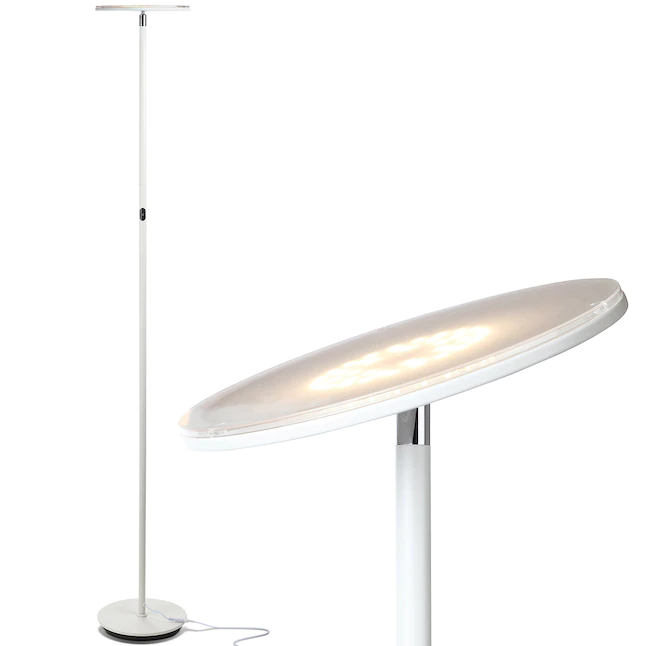 Brightech 63-in White Torchiere Floor Lamp