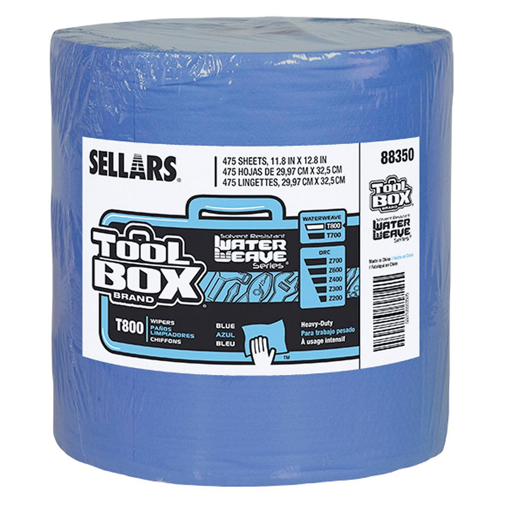 Sellars TOOLBOX T800 Waterweave Wipes， 475/Roll